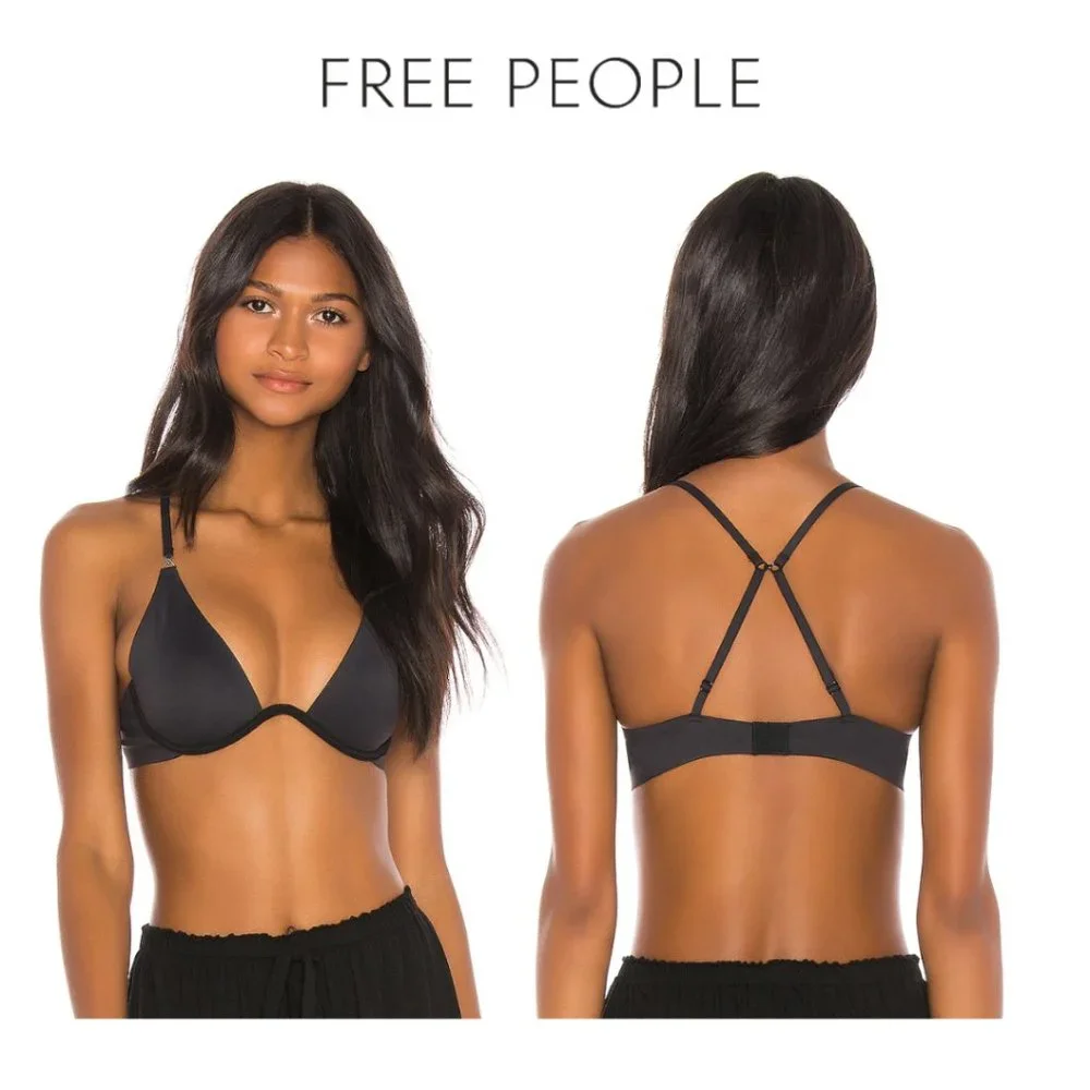 Free People Ari Convertible Bra in Black